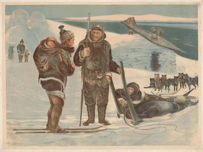 Eskimo family av Adolf Lehmann