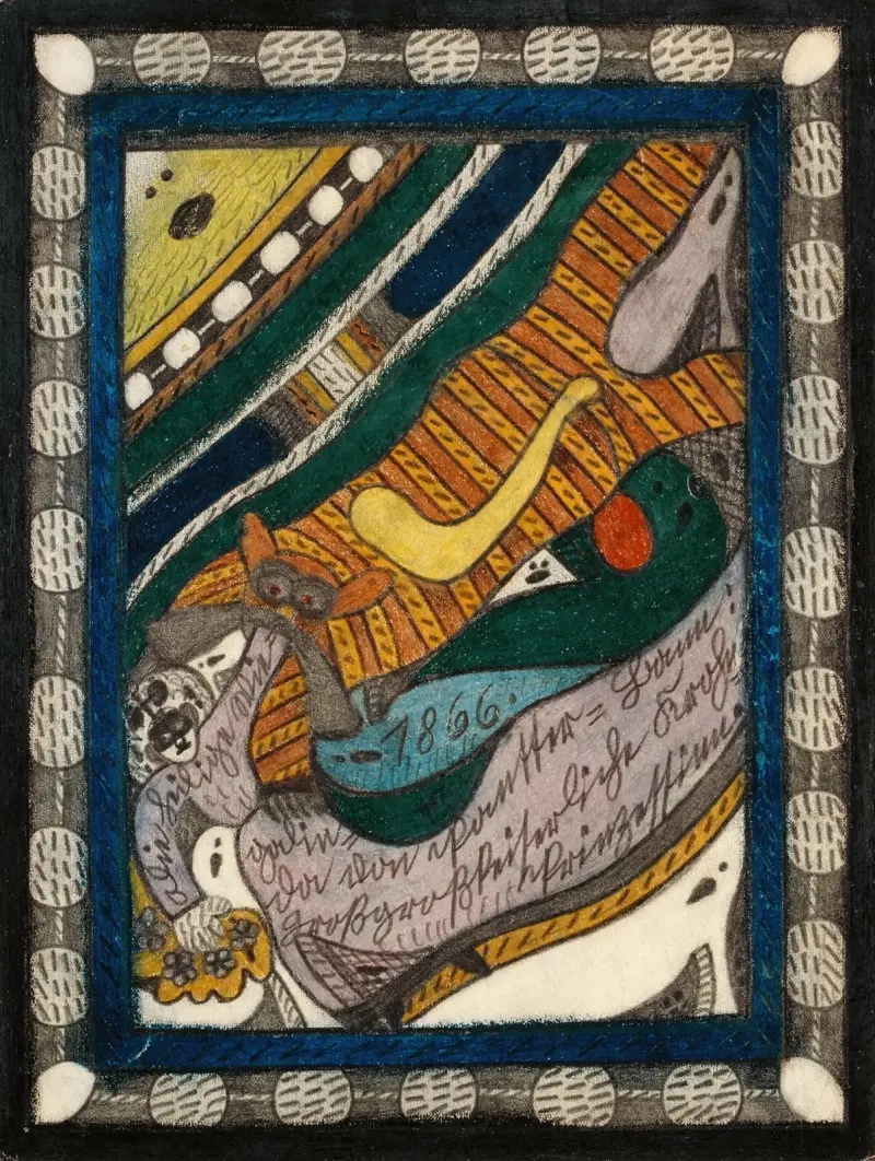 Die heilige Wiegalinda von Pantter=Bann von Adolf Wölfli