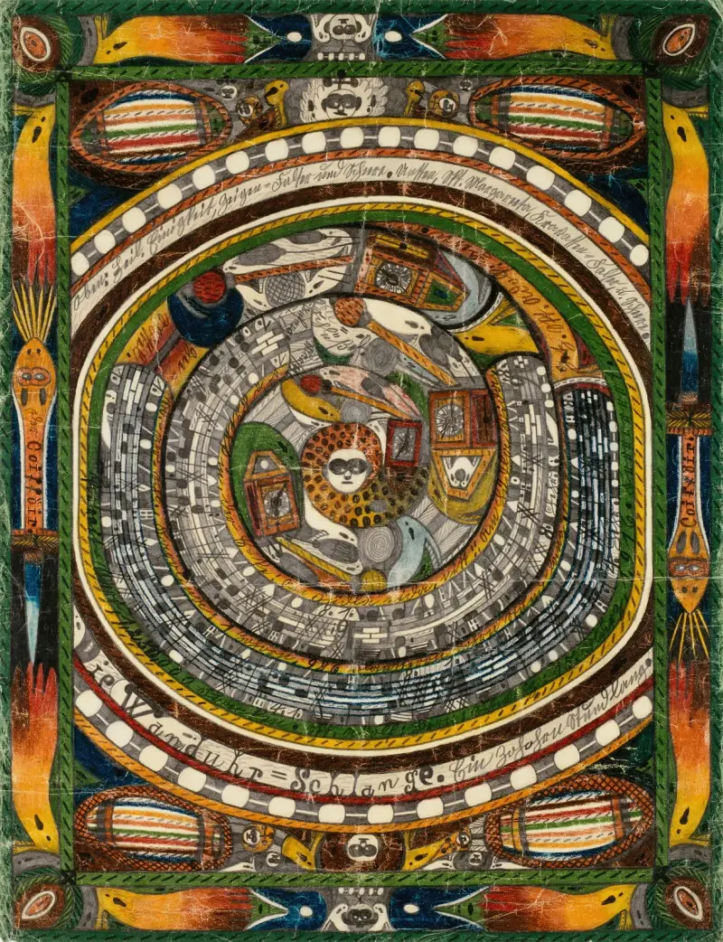 Väggklockan=ormen. En Zohohrn timme lång av Adolf Wölfli