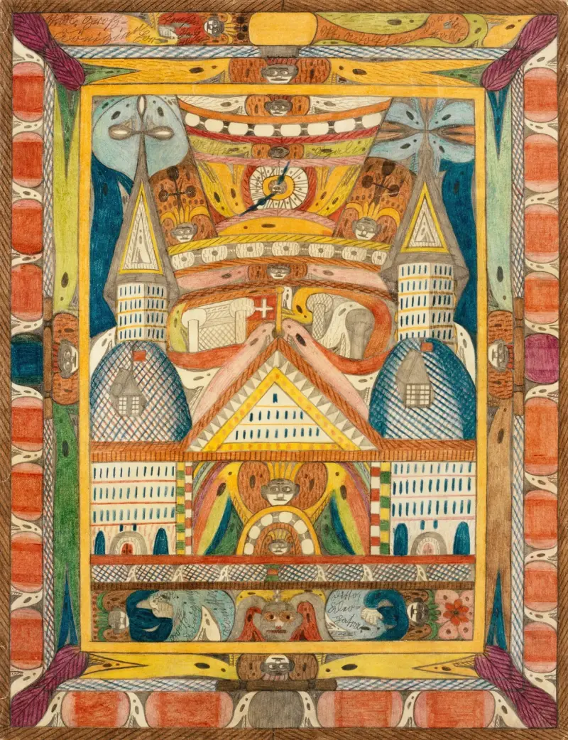 Leantika,=Riesen=Grand=Hottell, i Lion=See; Indien av Adolf Wölfli