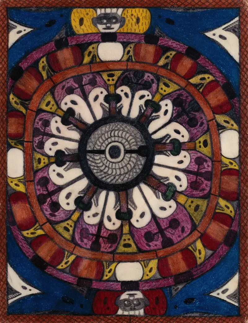 Sankt Adolf-Rat-Halle bei Bern von Adolf Wölfli