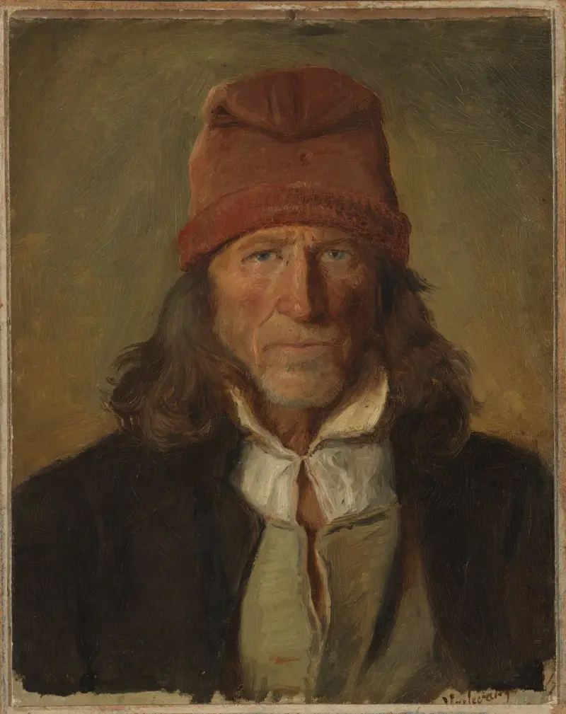 Porträtt av en bonde från Vossevangen av Adolph Tidemand
