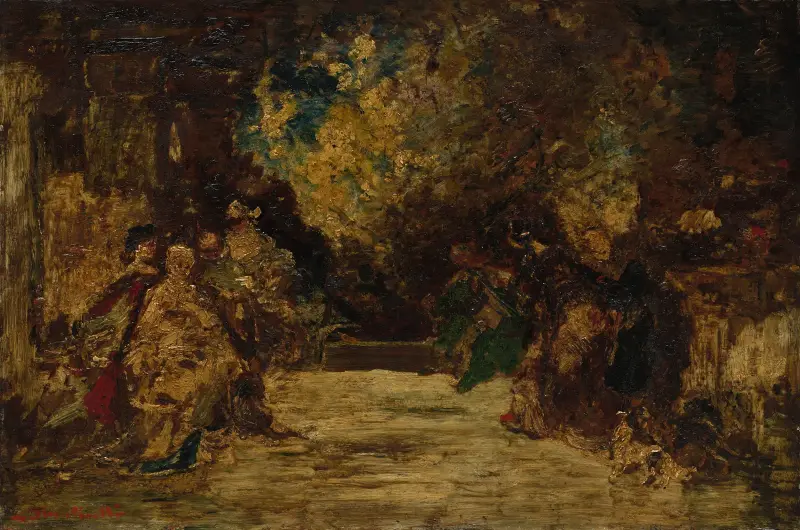Postavy na terase, Adolphe Monticelli
