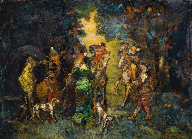 Jaktmötet av Adolphe Monticelli