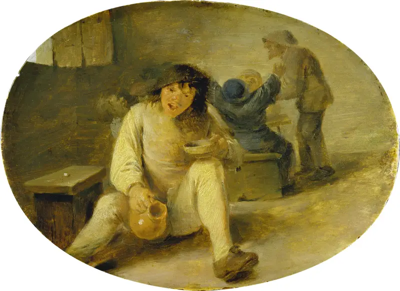 Betrunkener Bauer von Adriaen Brouwer