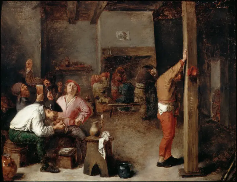 Wirtshausinterieur von Adriaen Brouwer