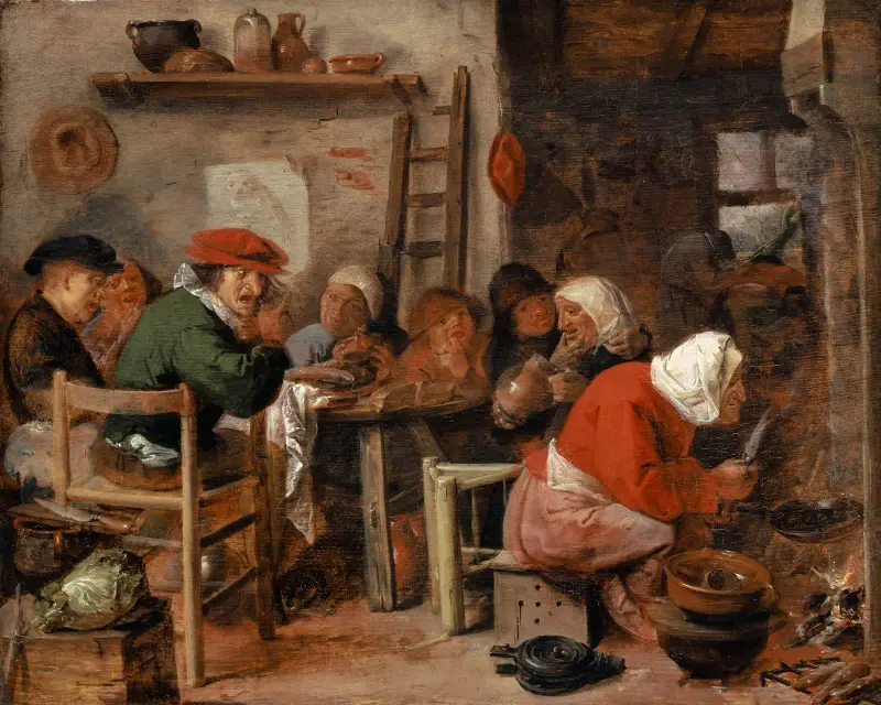 Woman Making Pancakes av Adriaen Brouwer
