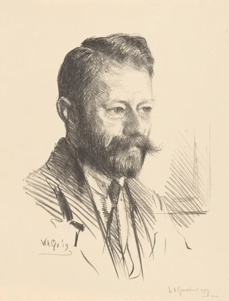 Porträtt av en okänd man av Willem Adrianus Grondhout