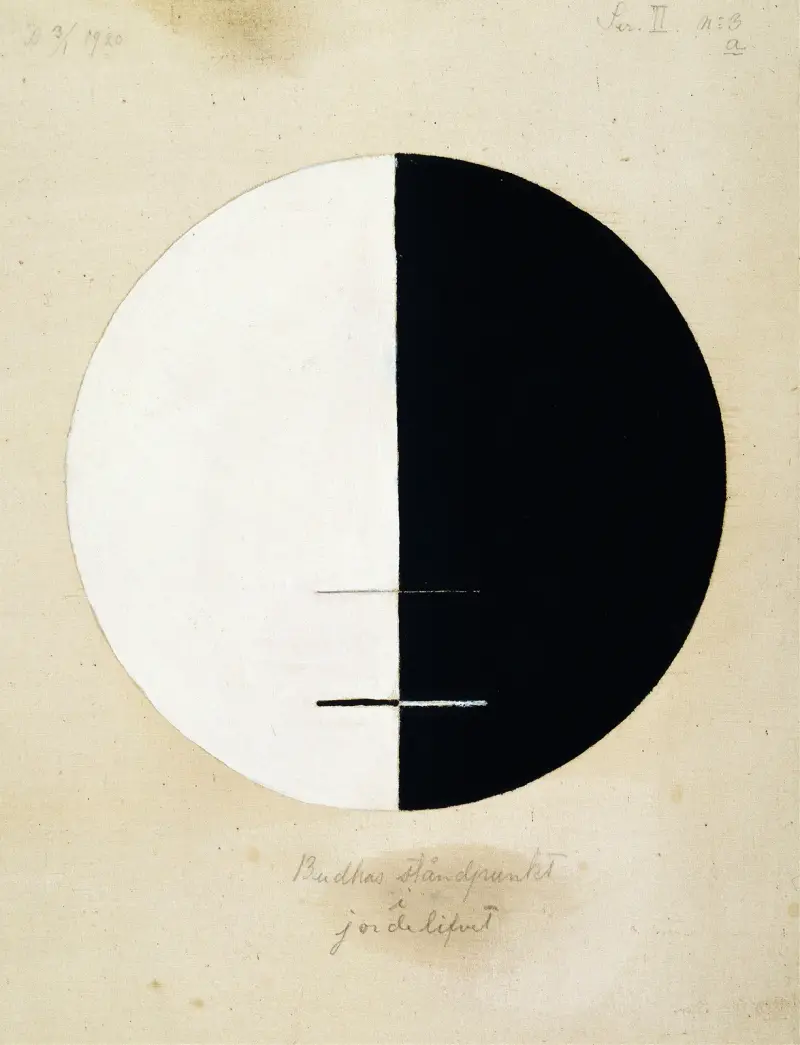 Buddhas Standpunkt im irdischen Leben Nr. 3 von Hilma af Klint