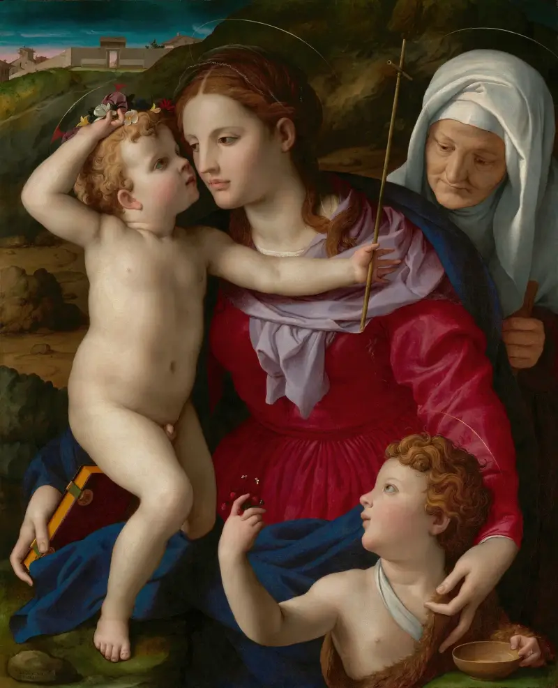 Madonna z Dzieciątkiem, św. Elżbietą i św. Janem Chrzcicielem, Agnolo Bronzino