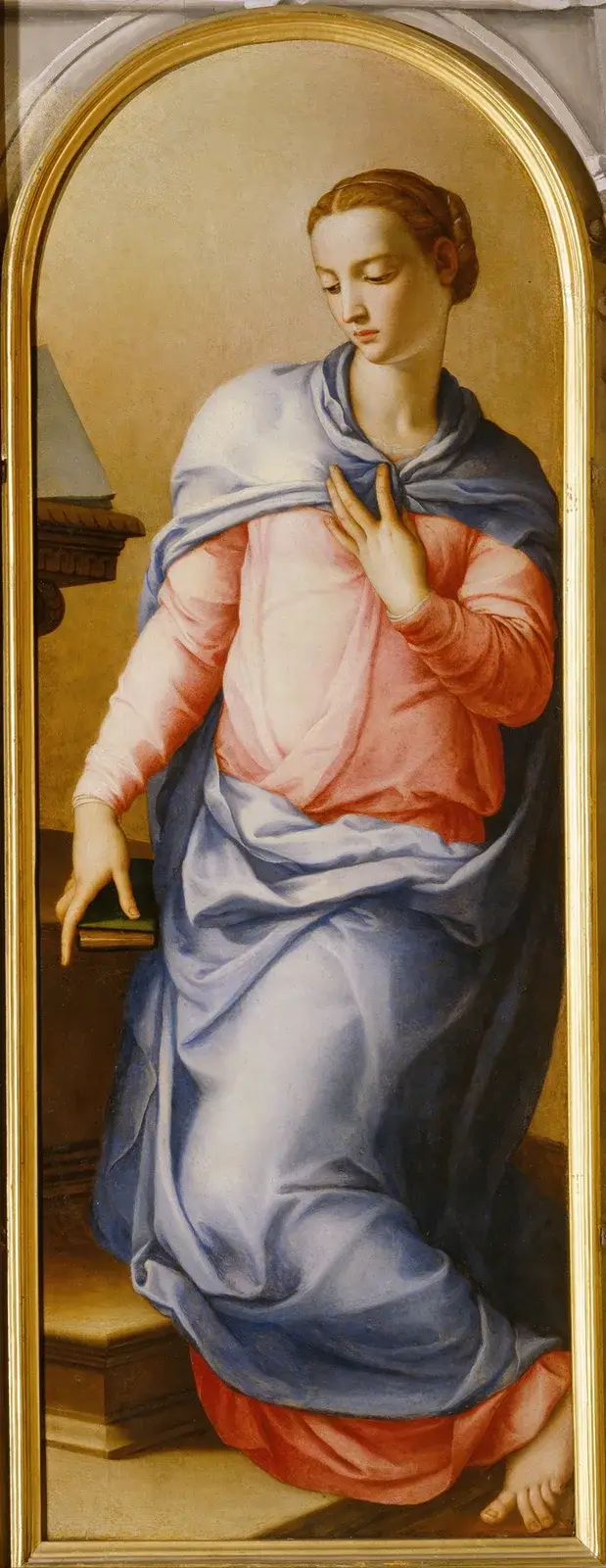 Jungfrun vid bebådelsen av Agnolo Bronzino