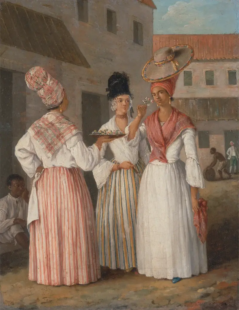Westindisches Blumenmädchen und zwei weitere freie Frauen of Color von Agostino Brunias