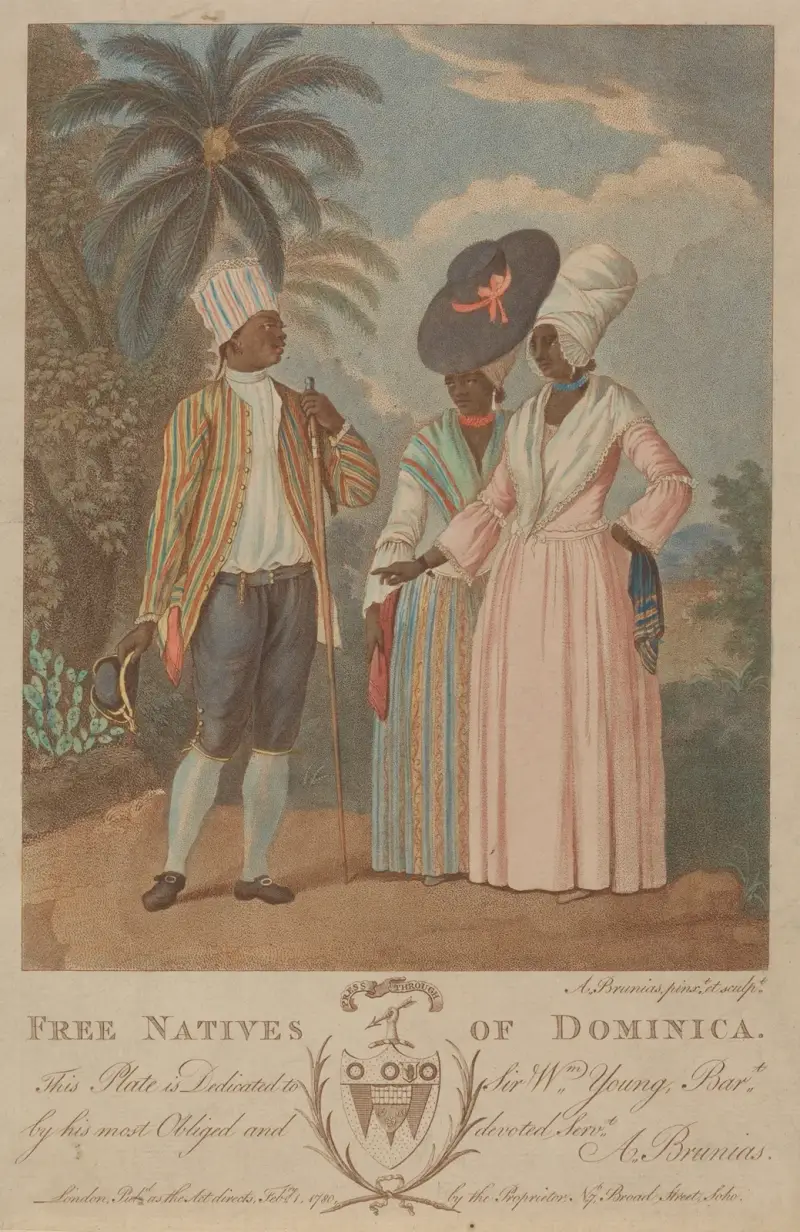 Fria infödda på Dominica av Agostino Brunias