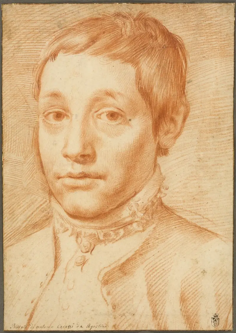 Porträtt av hans son, Antonio Carracci av Agostino Carracci