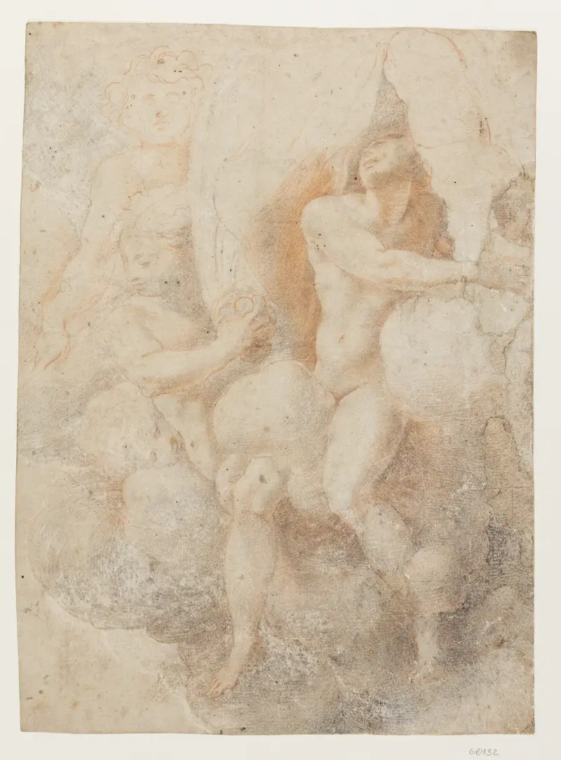 Prisoners are brought before a commander von Agostino Carracci