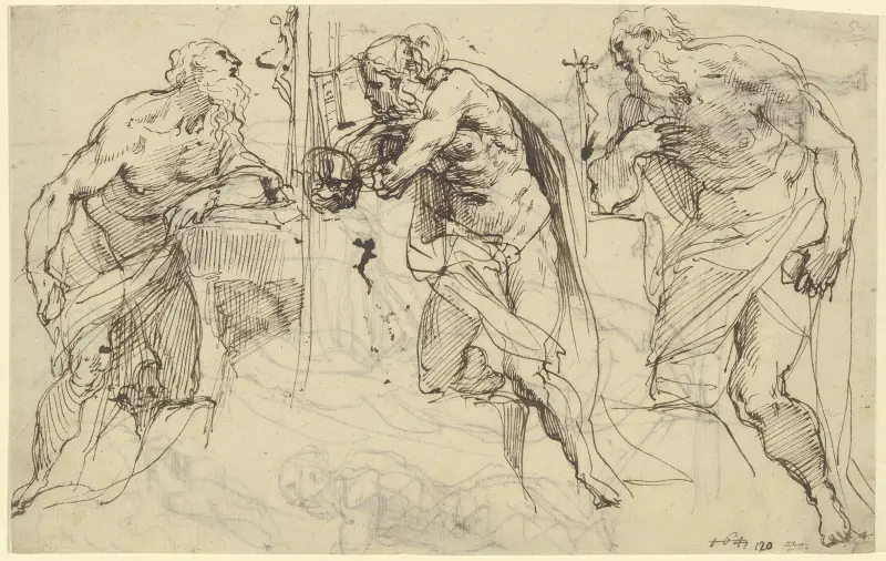 Studie svatého Jeronýma, 1602 – Nr. 2, Agostino Carracci