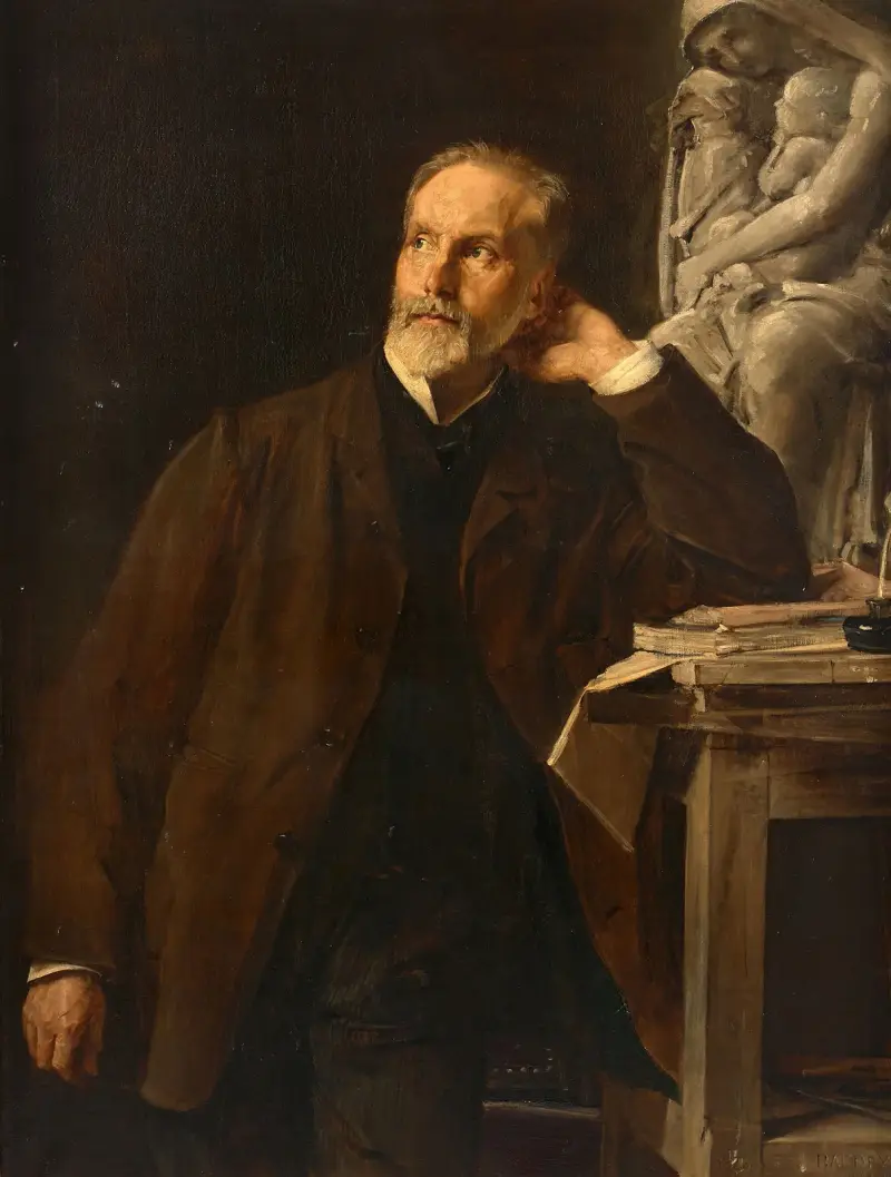 Porträtt av skulptören Eugène Guillaume av Paul-Jacques-Aimé Baudry