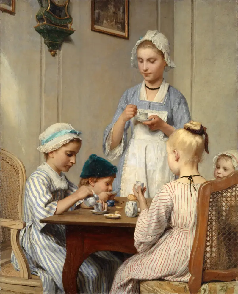Děti u snídaně, Albert Anker