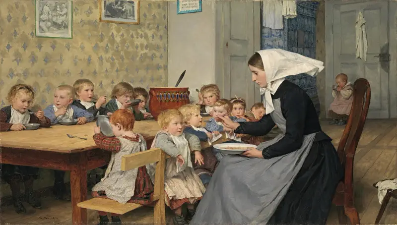 Żłóbek, Albert Anker