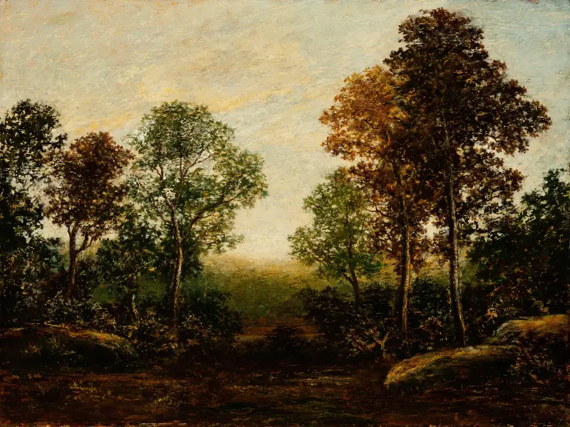 Krajobraz z drzewami, Ralph Albert Blakelock