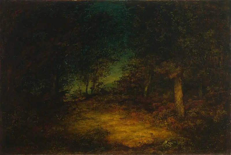 Wnętrze lasu, 1879, Ralph Albert Blakelock
