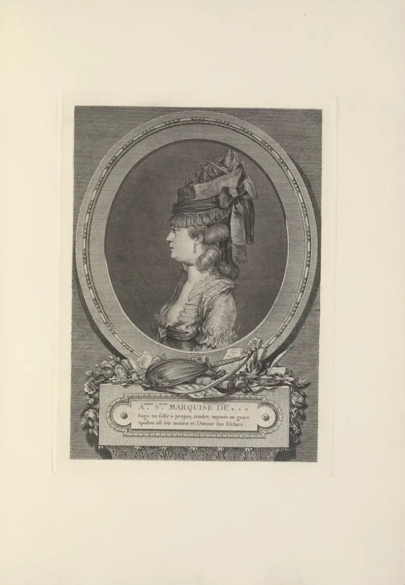 Adrienne Sophie, markisinna de (A. de Saint-Aubin) av Albert Christophle