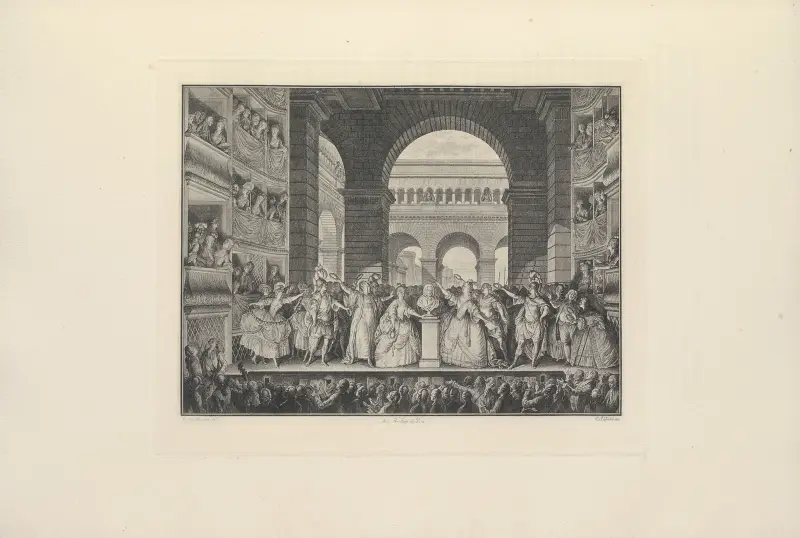 Couronnement du Buste de Voltaire (C. E. Gaucher after Moreau le Jeune) av Albert Christophle