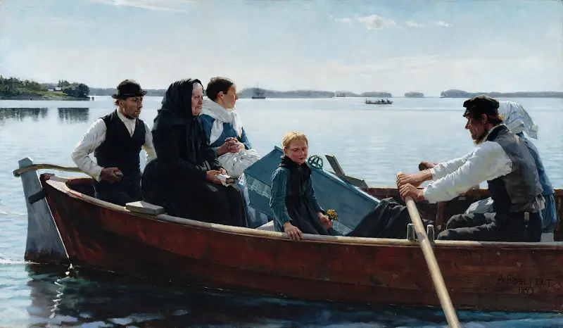 Conveying The Child’s Coffin (A Child’s Funeral), Albert Edelfelt