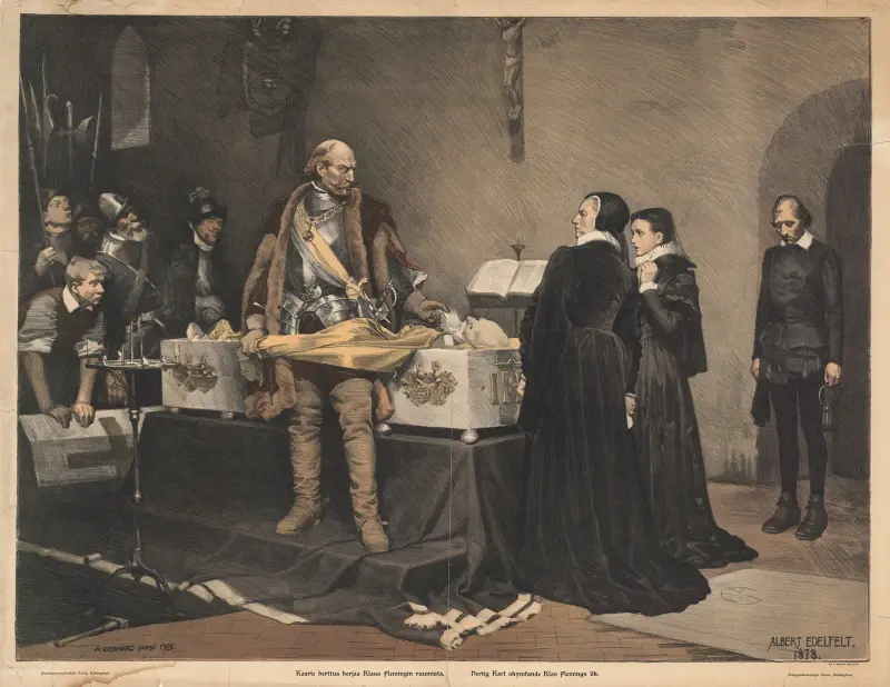 Duke Karl Insulting the Corpse of Klaus Fleming, Albert Edelfelt