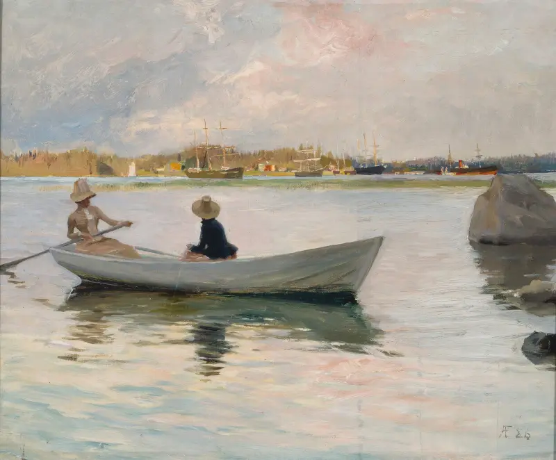 Girls in a Rowing Boat, Albert Edelfelt