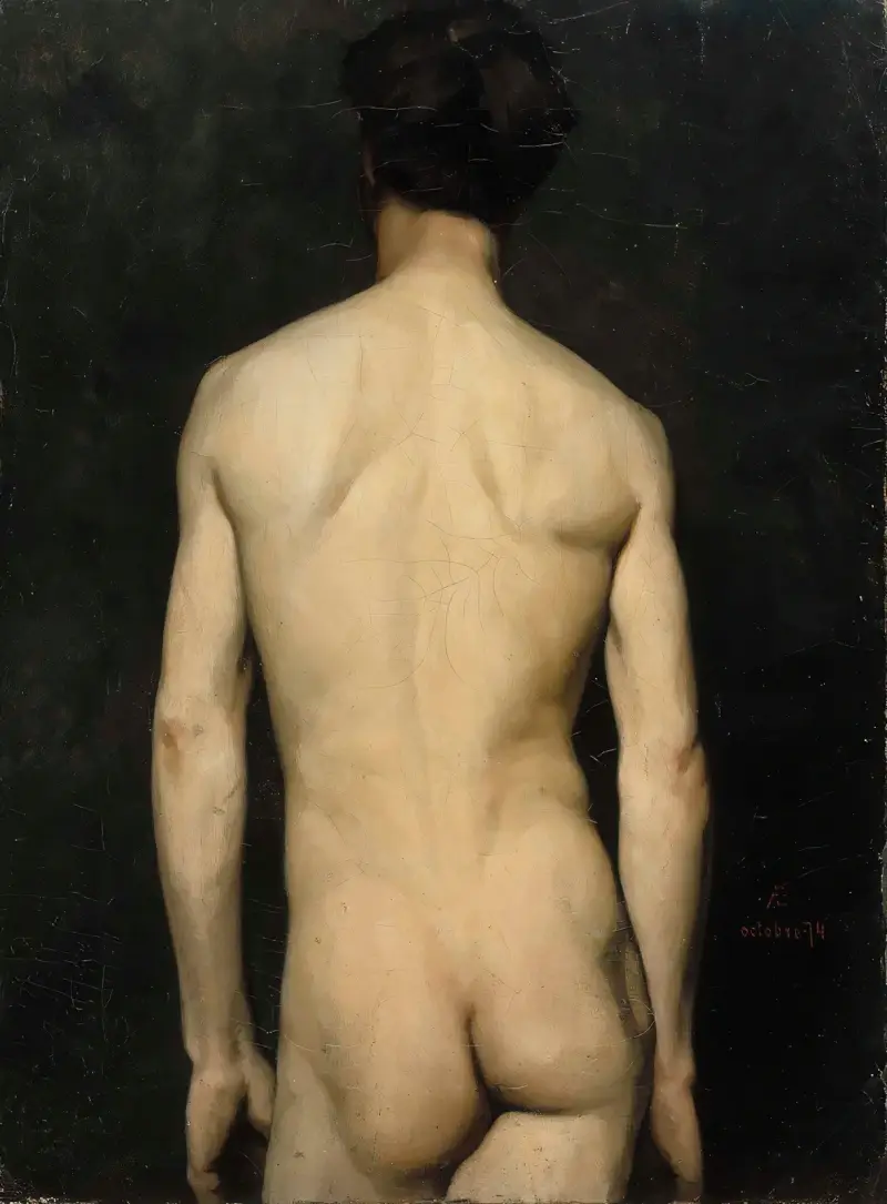 Male Model, Academy Study, Albert Edelfelt