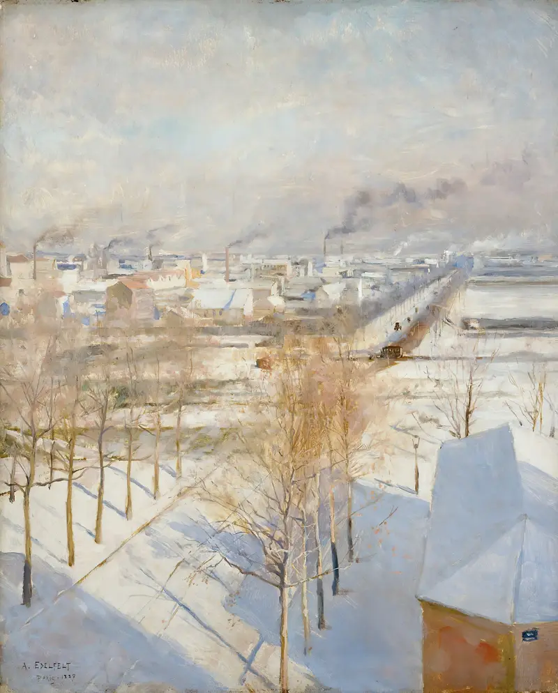 Paris in Snow, Albert Edelfelt
