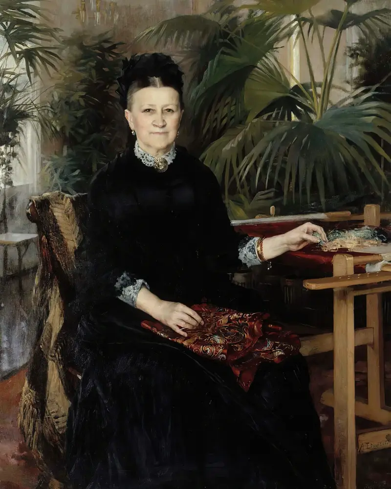 Portrait Of Mrs. Anna Sinebrychoff, Albert Edelfelt