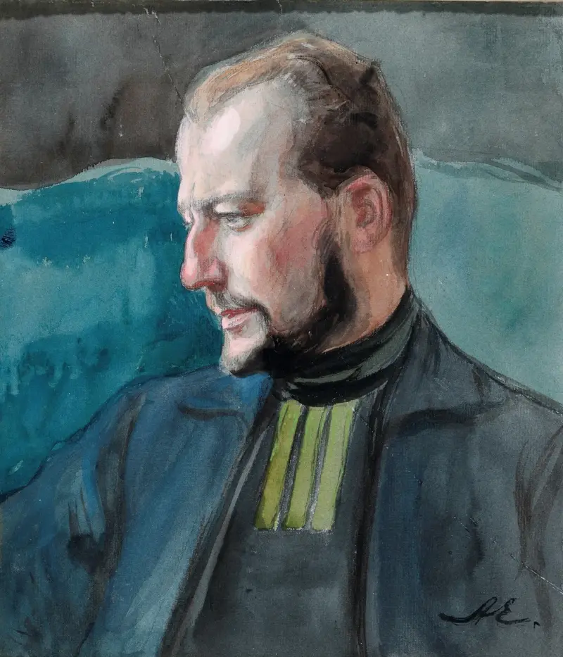 Portrait of the Artist Werner von Hausen, Albert Edelfelt