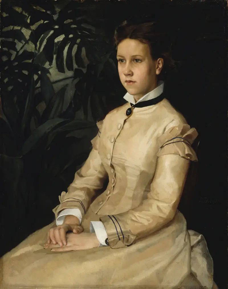 Portrait Of The Artist’s Sister Ellen Edelfelt, Albert Edelfelt