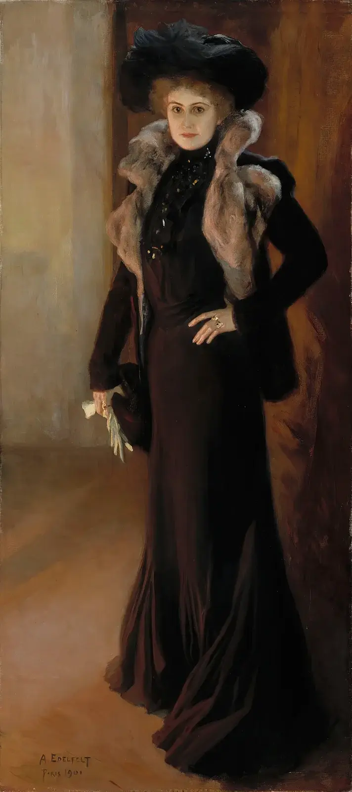 Porträtt av operasångerskan Aino Ackté av Albert Edelfelt