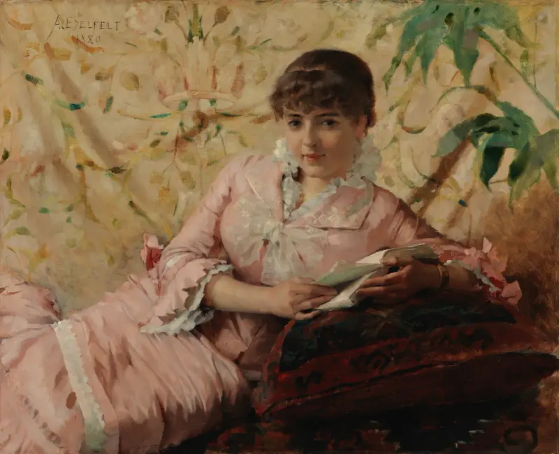 Reading Parisienne, Albert Edelfelt