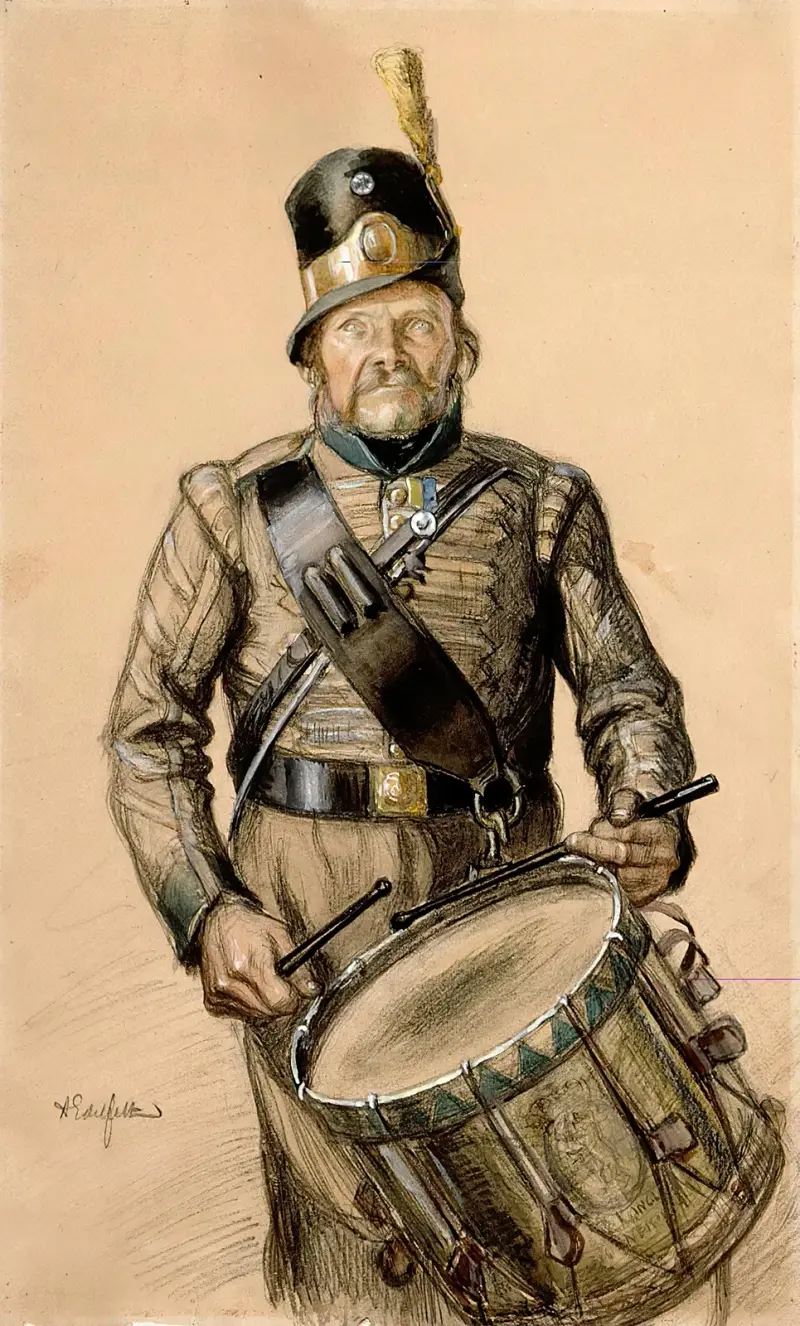 Rumpali Nord, Vänrikki Stoolin tarinain kuvitusta, Albert Edelfelt
