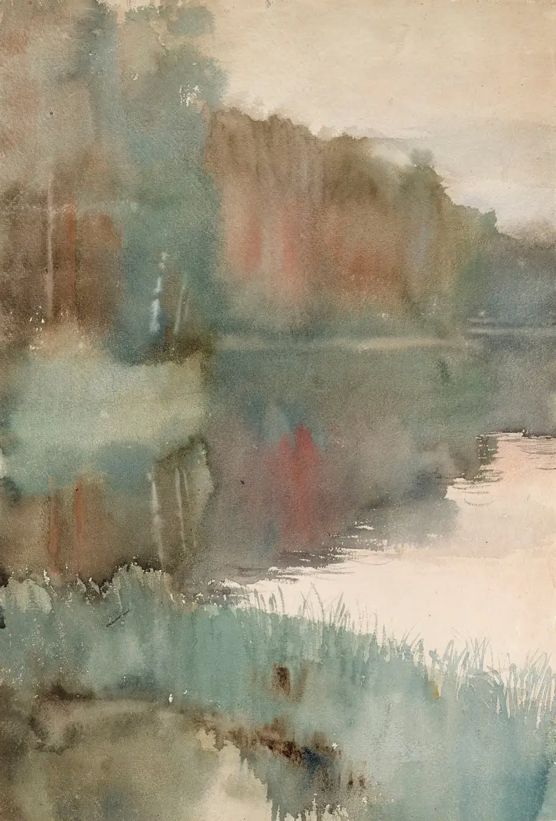 Meeresstrand bei Haikko im Herbst ; Landschaft. Herbst von Albert Edelfelt