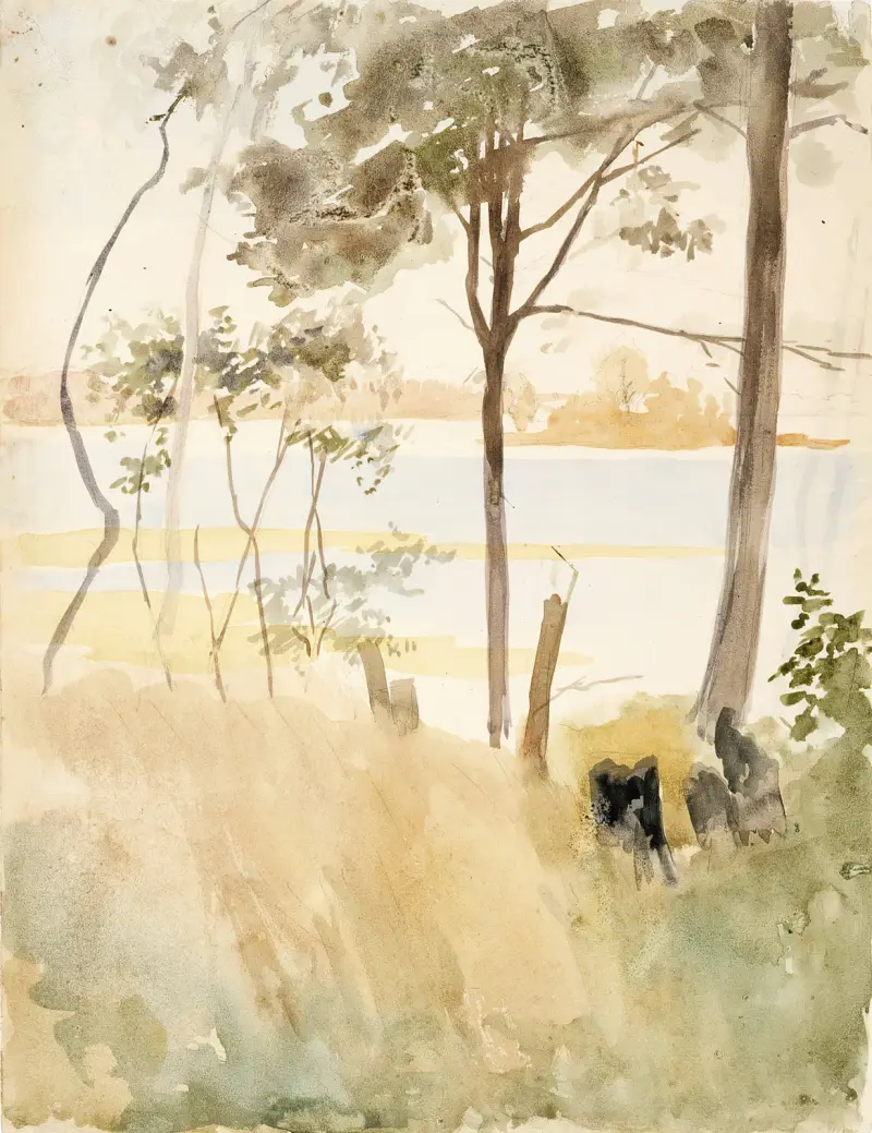 Seashore at Haikko in Autumn, Albert Edelfelt