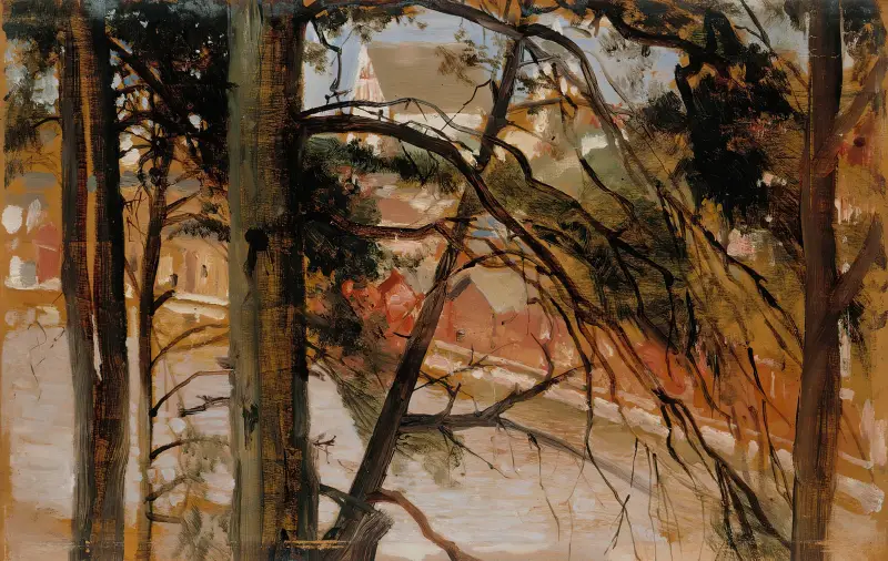 Study for Porvoo from Näsinmäki Hill, Albert Edelfelt
