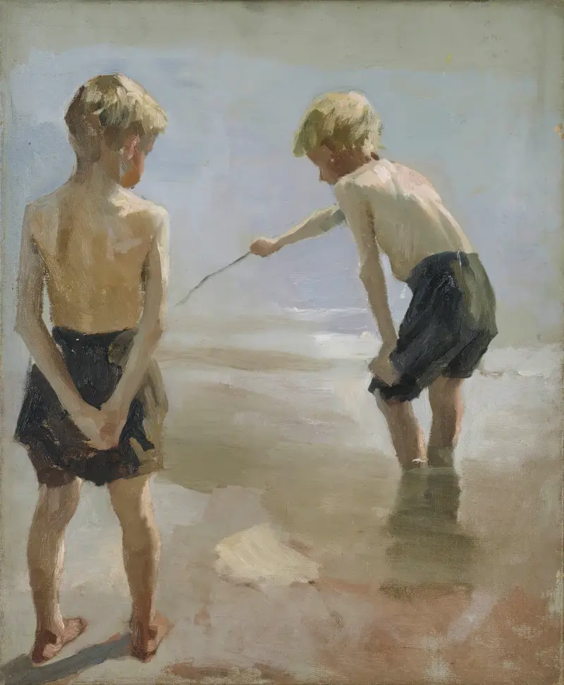 Study for the Boys Playing on the Shore, Albert Edelfelt
