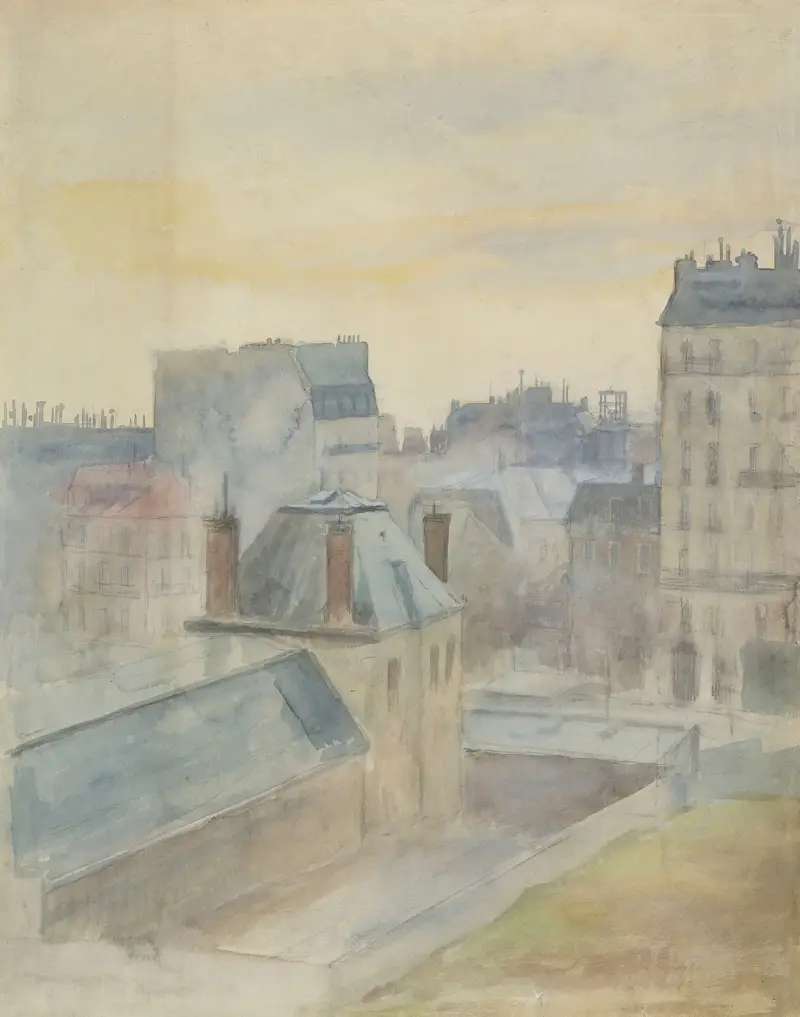 View of the artist’s studio in Paris, Albert Edelfelt