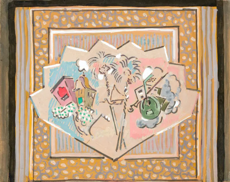 Studie för scenridån till Jane Daimé av Albert Gleizes