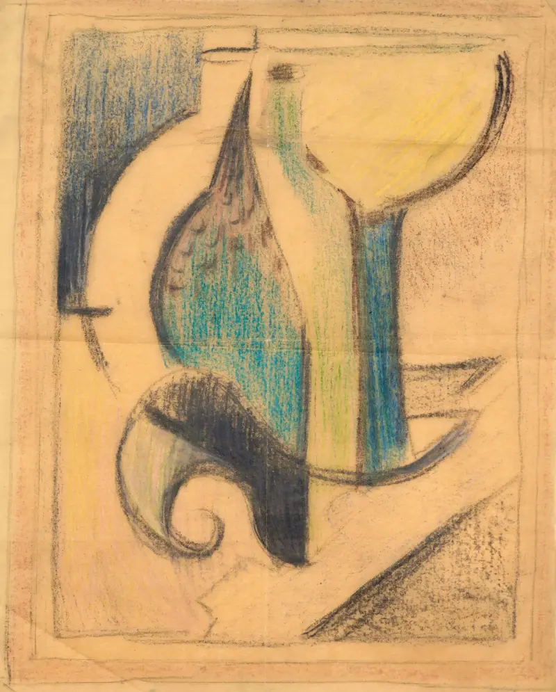 Martwa natura z butelką (studium), Albert Gleizes