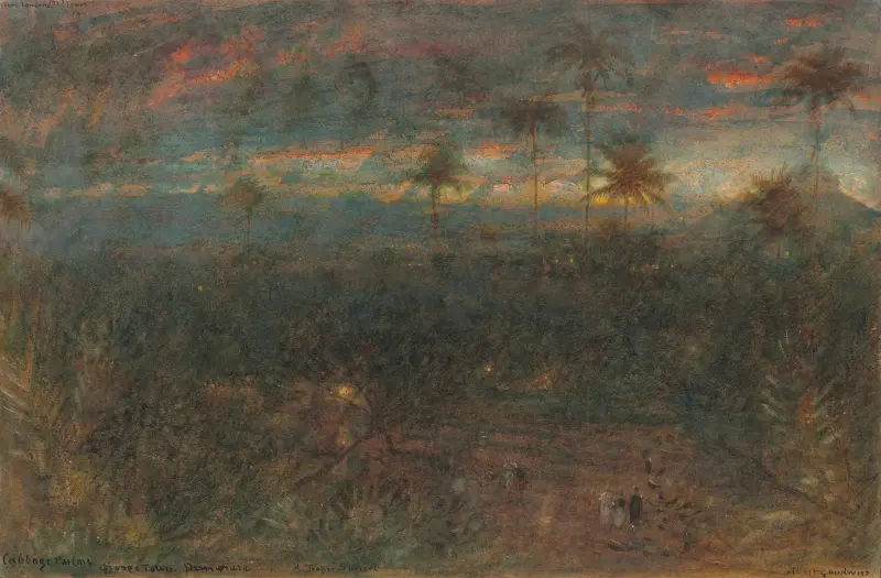 Kohlpalmen, Demerara, Guyana von Albert Goodwin