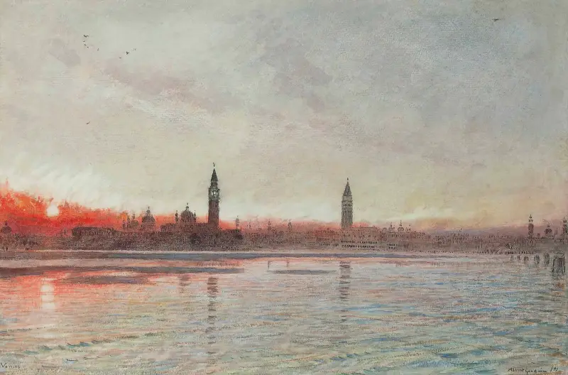 Sonnenuntergang, Venedig von Albert Goodwin