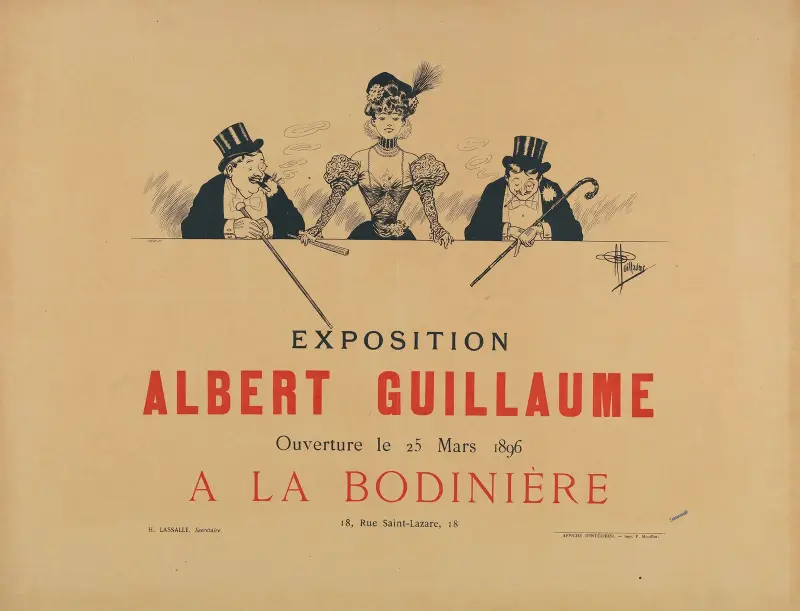 Utställning Albert Guillaume öppnar 25 mars 1896 på La Bodinière av Albert Guillaume