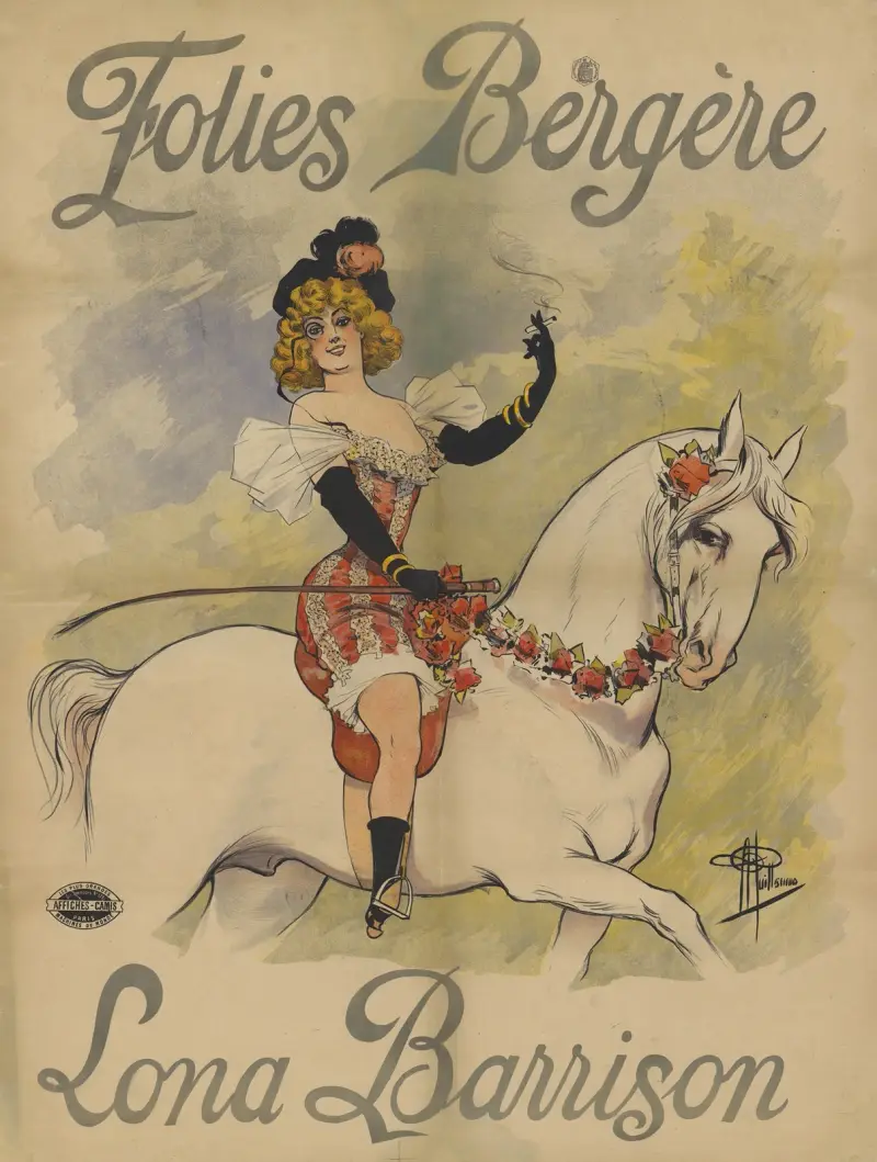 Folies-Bergère. Lona Barrison av Albert Guillaume