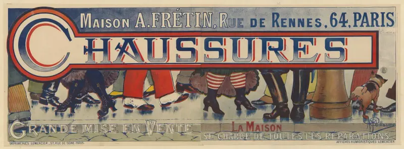 Maison A. Fretin, rue de Rennes, 64, Paris. Chaussures. Grande mise en vente, Albert Guillaume